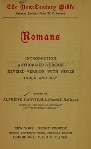 Cover of: Romans by Garvie, Alfred Ernest
