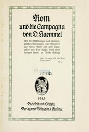 Cover of: Rom und die Campagna.
