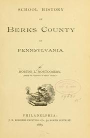 School history of Berks County in Pennsylvania by Morton L. Montgomery