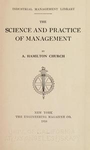 Cover of: science and practice of management