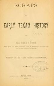 Cover of: Scraps of early Texas history