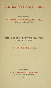 Cover of: The second epistle to the Corinthians. by James Denney