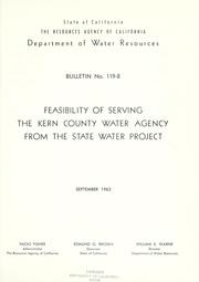 Cover of: Feasibility of serving the Kern County Water Agency from the State Water Project