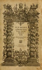 Cover of: Sermons of Master Iohn Caluin upon the booke of Iob