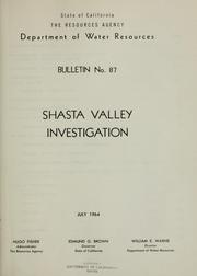 Cover of: Shasta Valley investigation.