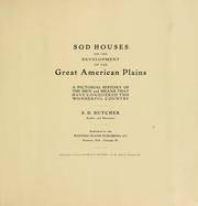 Cover of: Sod houses: or, The development of the great American plains ...