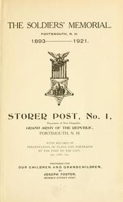 Cover of: The soldier's memorial. by Joseph Foster