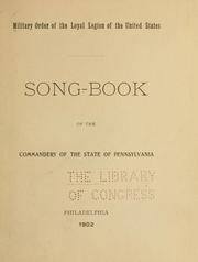 Cover of: Song-book of the commandery of the state of Pennsylvania.
