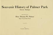 Cover of: Souvenir history of Palmer Park, Detroit, Michigan