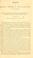 Cover of: Speech of Hon. Percy Walker, of Alabama, on the presidential election--the attitude of parties--the duty of southern men.