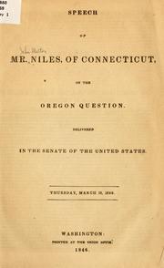 Cover of: Speech ... on the Oregon question.