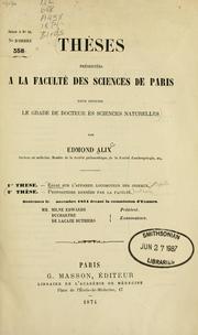 Cover of: Éssai sur l'appareil locomoteur des oiseaux by Edmond Alix