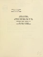 Cover of: State of Montana, Legislative Council, financial-compliance audit for the two fiscal years ended June 30, 1985