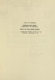 Cover of: State of Montana, Montana Coal Board, Department of Commerce, audit of coal board grants by Kindred, Holland & Co.