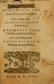 Cover of: Stoicheiosis tes Christianon pisteos = by Jean Calvin, Jean Calvin