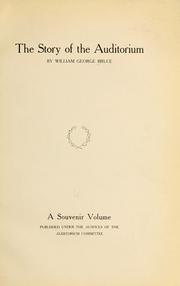 Cover of: story of the Auditorium