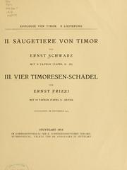 Cover of: Säugetiere von Timor