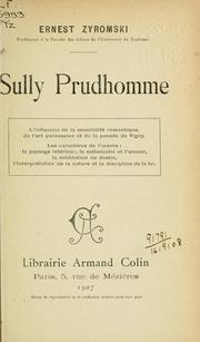 Cover of: Sully Prudhomme.