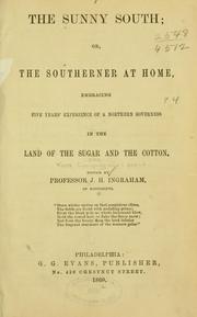 The sunny South by J. H. Ingraham