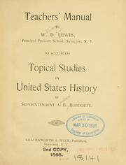 Cover of: Teachers' manual