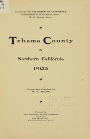 Cover of: Tehama County in northern California, 1903