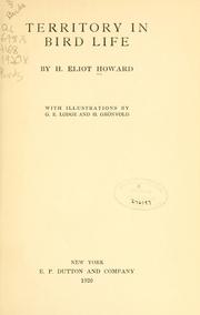 Territory in bird life by Henry Eliot Howard
