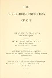 Cover of: Ticonderoga expedition of 1775: list of men with Ethan Allen