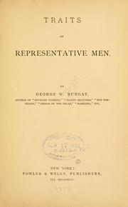 Cover of: Traits of representative men.