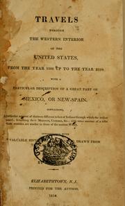 Cover of: Travels through the western interior of the United States, from the year 1808 up to the year 1816 | Henry Ker