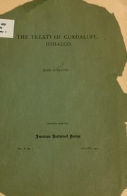 Cover of: treaty of Guadalupe-Hidalgo.