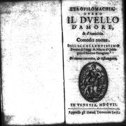 Cover of: L' erofilomachia; overo Il dvello d'amore, & d'amicitia: Comedia nuoua.