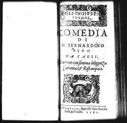 Cover of: Gli ingivsti sdegni, comedia ...: di nuouo con somma diligenza corretta & ristampata.