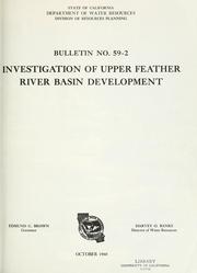 Investigation of Upper Feather River Basin development
