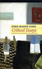 Cover of: Critical essays by Ford Madox Ford
