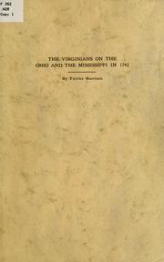 Cover of: Virginians on the Ohio and the Mississippi in 1742