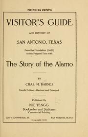 Cover of: Visitor's guide and history of San Antonio, Texas, from the foundation (1689) to the present time by Charles Merritt Barnes