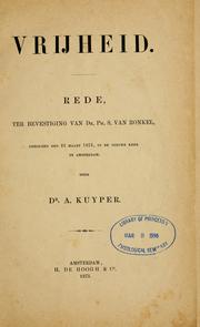 Cover of: Vrijheid. Rede. by Abraham Kuyper