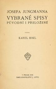 Vybrané spisy pvodní i peloené by Josef Jakub Jungmann