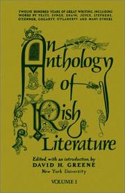 Cover of: An Anthology of Irish Literature
