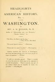 Cover of: Washington. by Alonzo Mansfield Bullock
