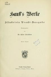 Cover of: Werke by Wilhelm Hauff