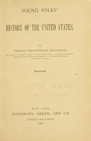 Cover of: Young folks' history of the United States. by Thomas Wentworth Higginson