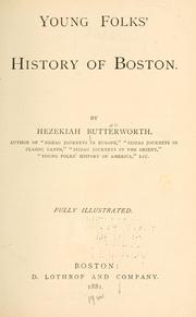 Cover of: Young folks' history of Boston by Hezekiah Butterworth