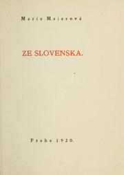 Cover of: Ze Slovenska.