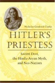 Cover of: Hitler's Priestess: Savitri Devi, the Hindu-Aryan Myth and Neo-Nazism