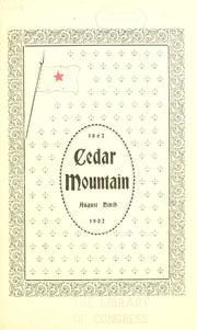 Cover of: 1862, Cedar Mountain, August ninth, 1902. by New York infantry. 28th regt