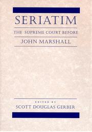 Cover of: Seriatim: the Supreme Court before John Marshall