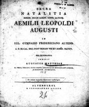 Cover of: De ratione tractandae Graecorum mythologiae by Augustus Matthiae.