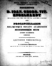 Cover of: Lectiones Theocriteas by D. Ludovicus Döderlein