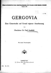 Cover of: Gergovia by von Carl Ausfeld.